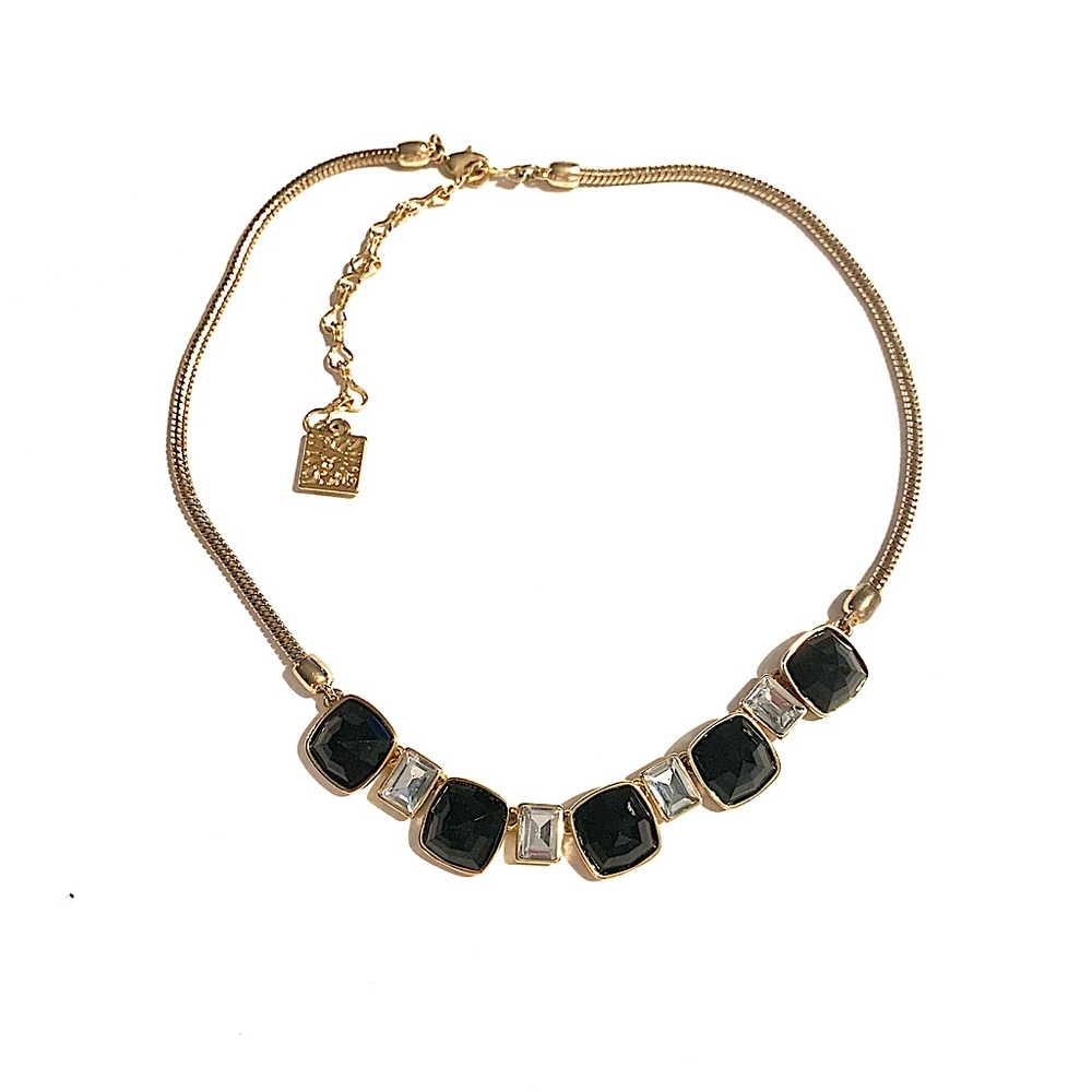Anne Klein - Gold/ Black Statement Necklace!